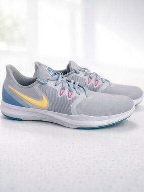 Nike Training Flex TR6 Women’s Shoes Gray Pink Yellow Size 6